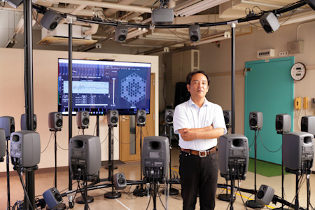 Professor Yasunori Sugita, pictured in the Acoustic and Vibration Engineering Centre at the Nagaoka University of Technology.